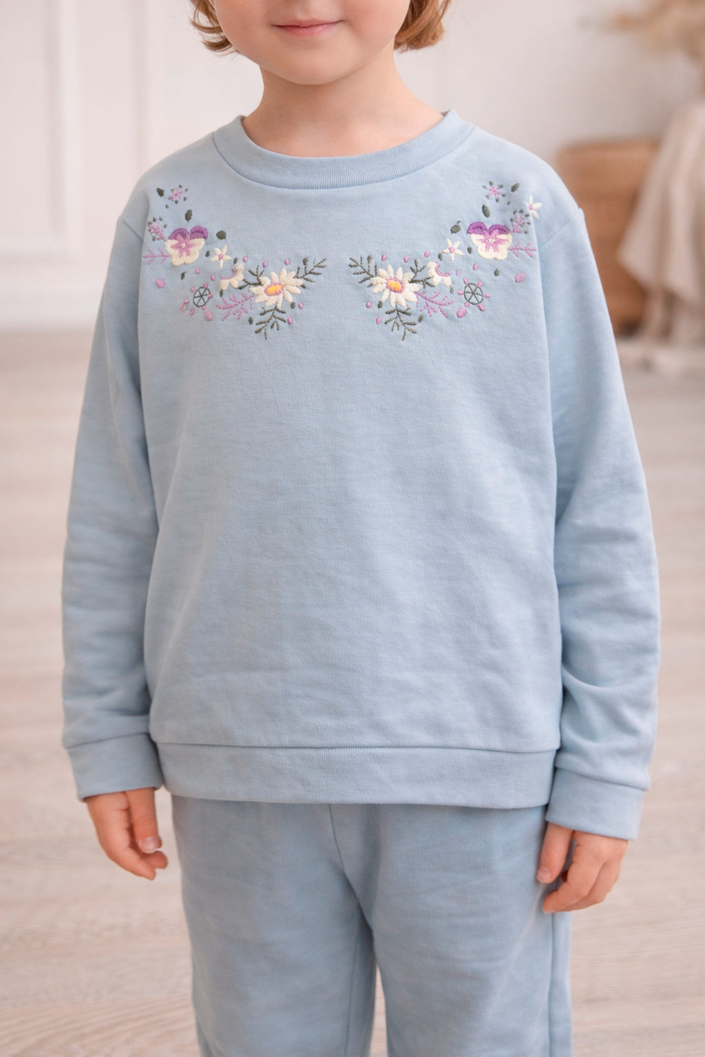 Hanevild Blomster sweatshirt Blouses Kentucky blue