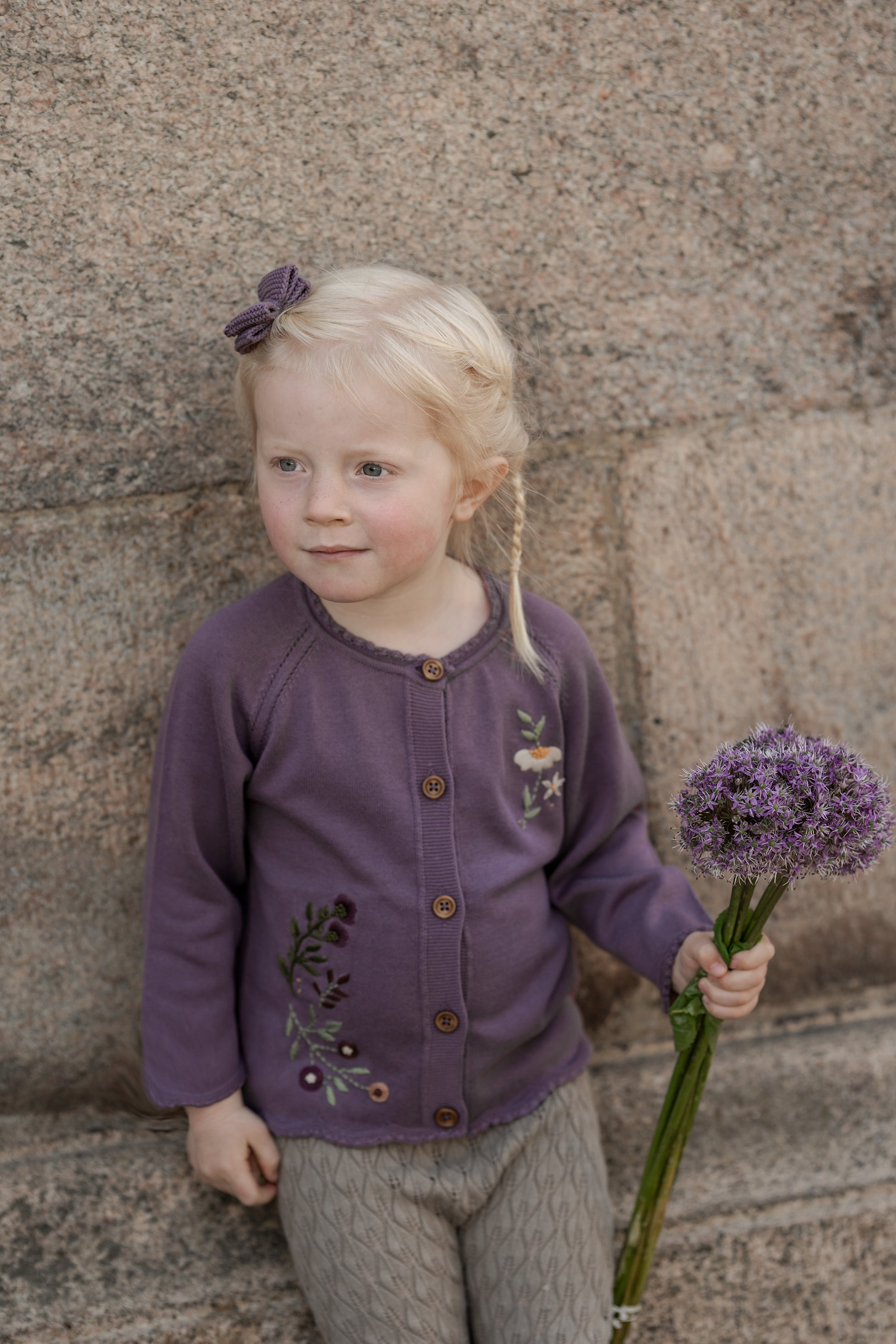 Hanevild Dagny cardigan Blouses Artic dust