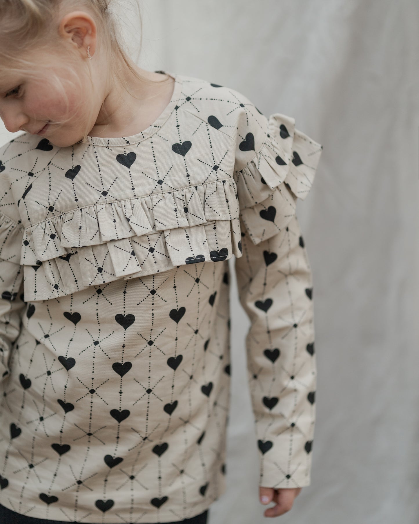 Hanevild Hjerte bluse Rainy