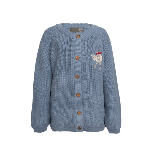 Hanevild Kaj cardigan Blouses blue blizzard