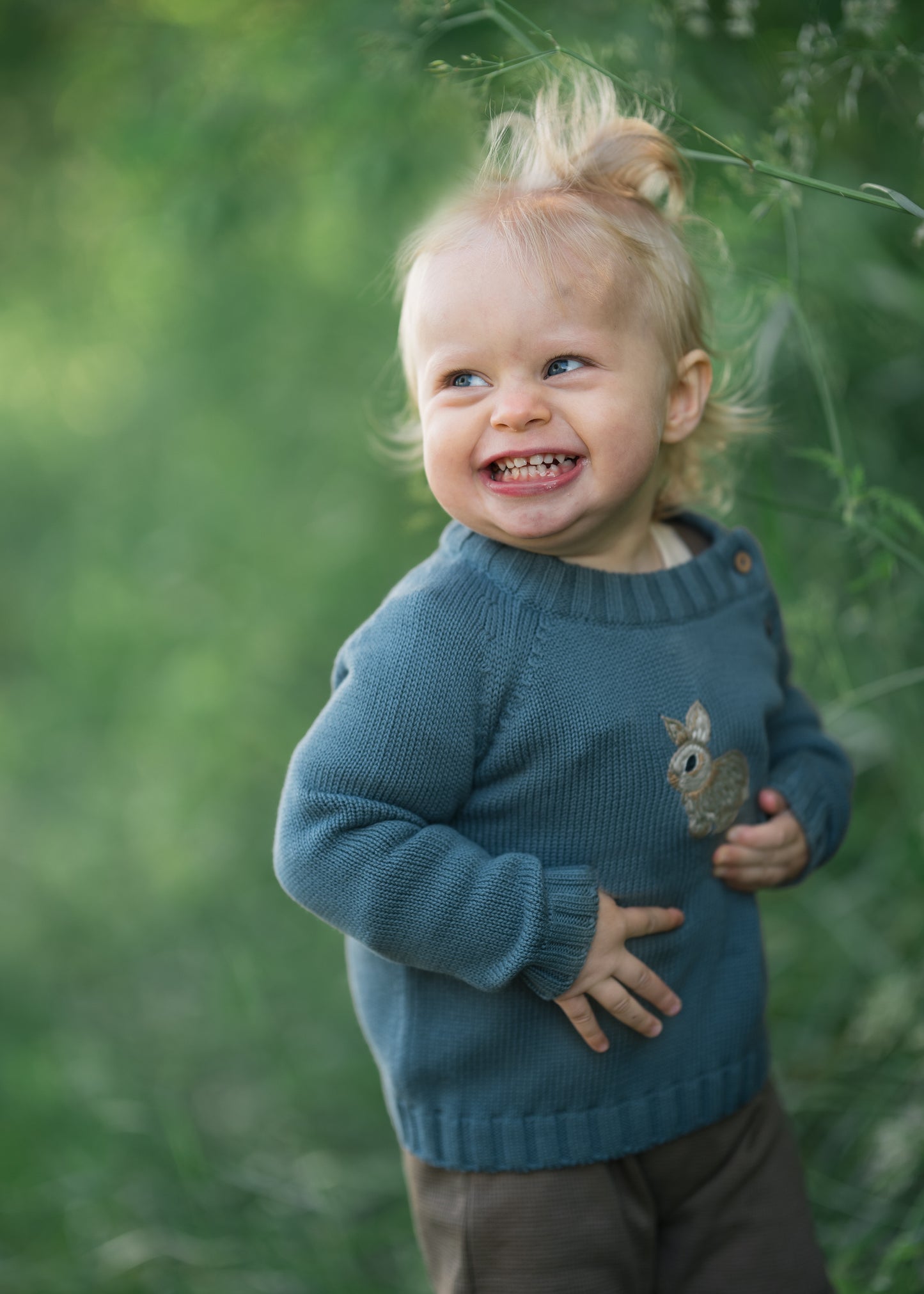 Hanevild Linus bluse - sweater til baby Blouses Stormy weather