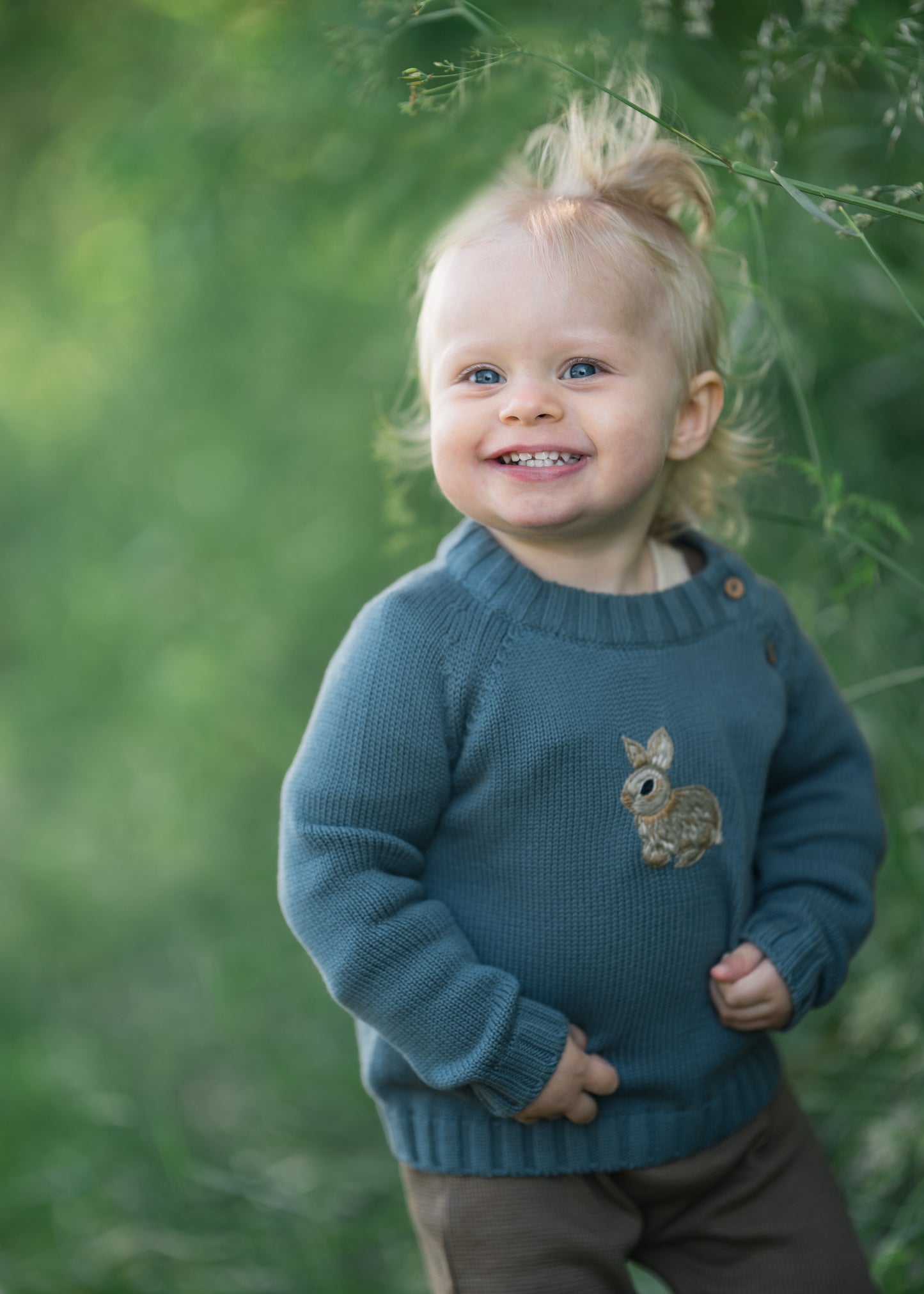 Hanevild Linus bluse - sweater til baby Blouses Stormy weather