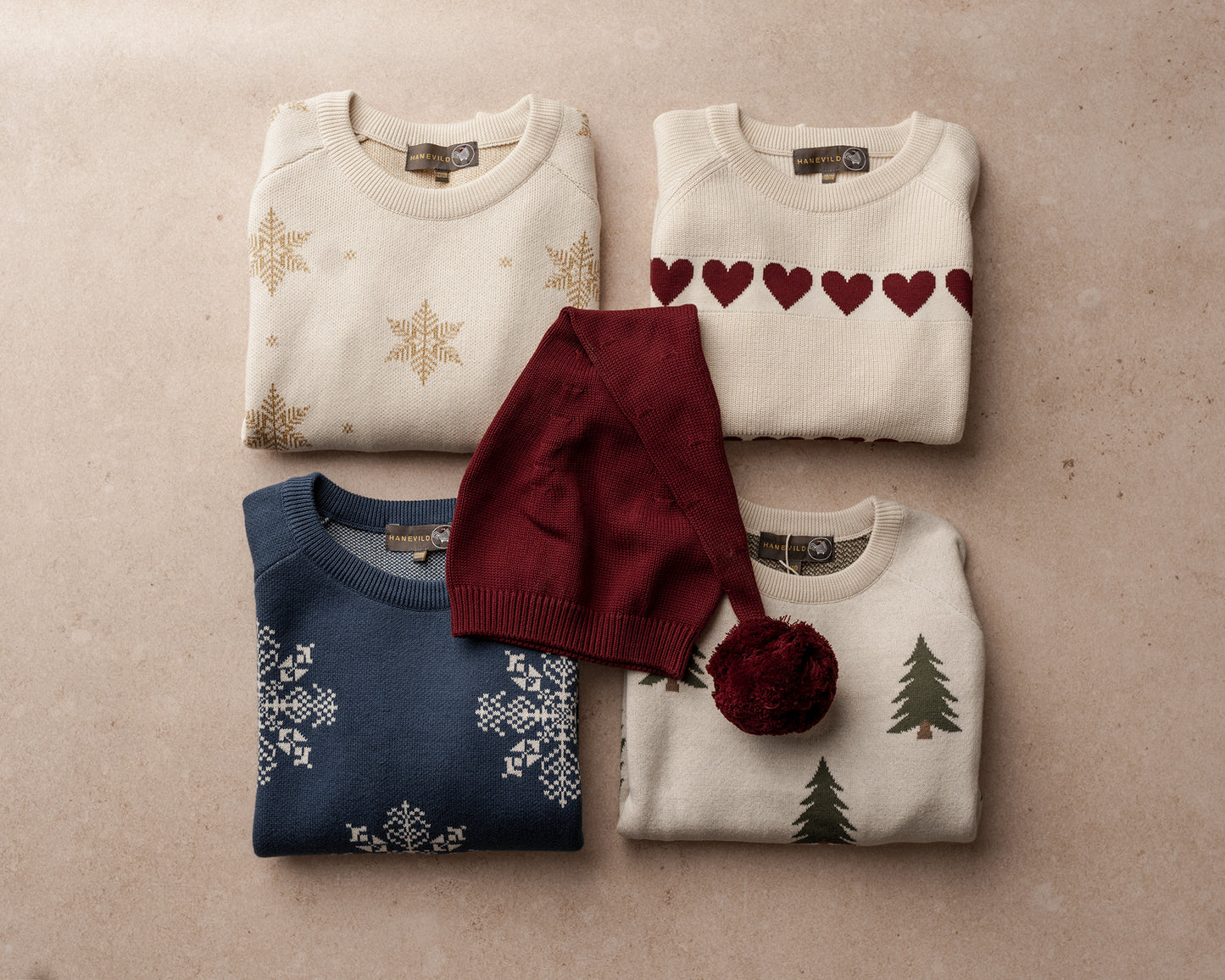 Hanevild Rød hjerte bluse Blouses Ivory