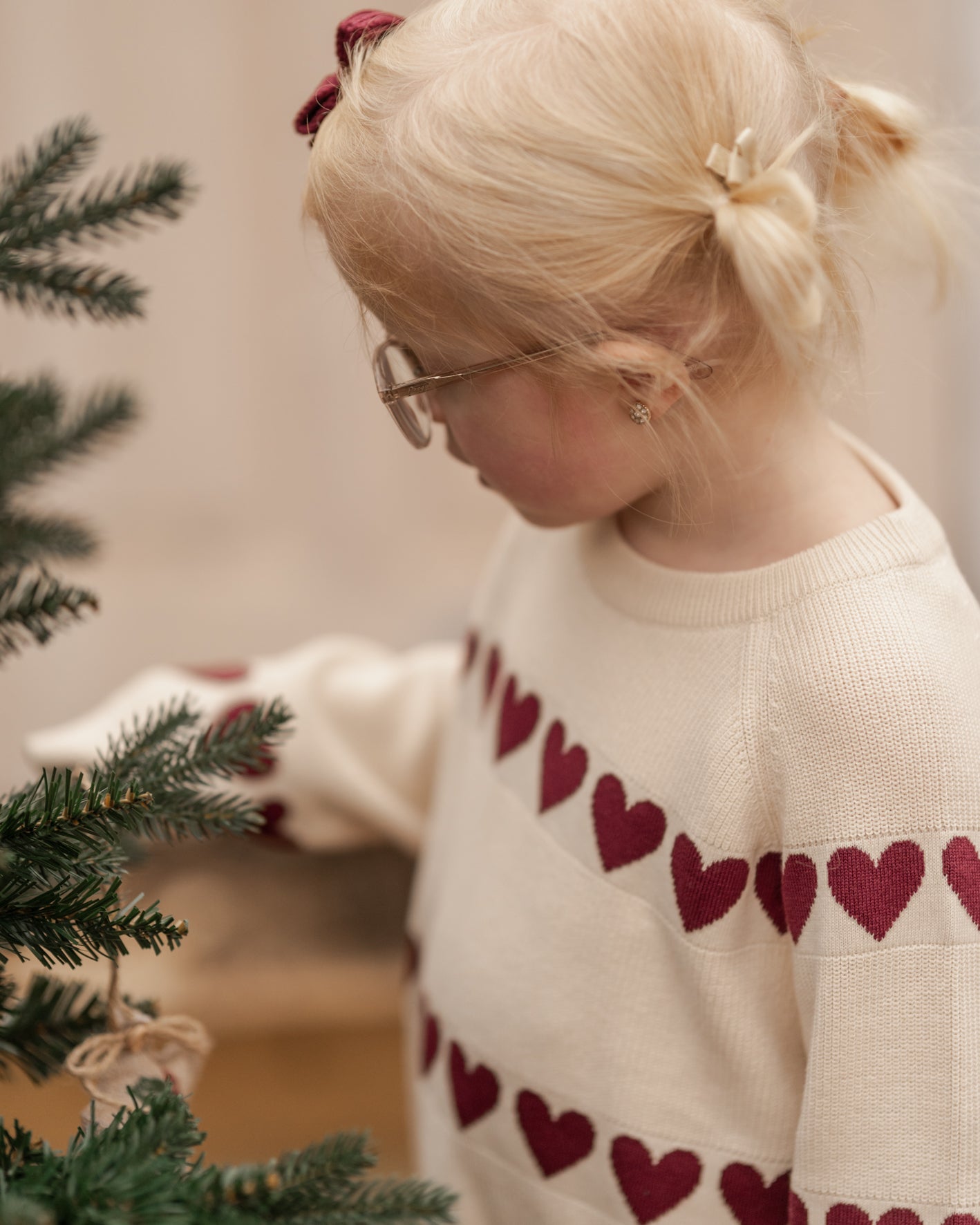 Hanevild Rød hjerte bluse Blouses