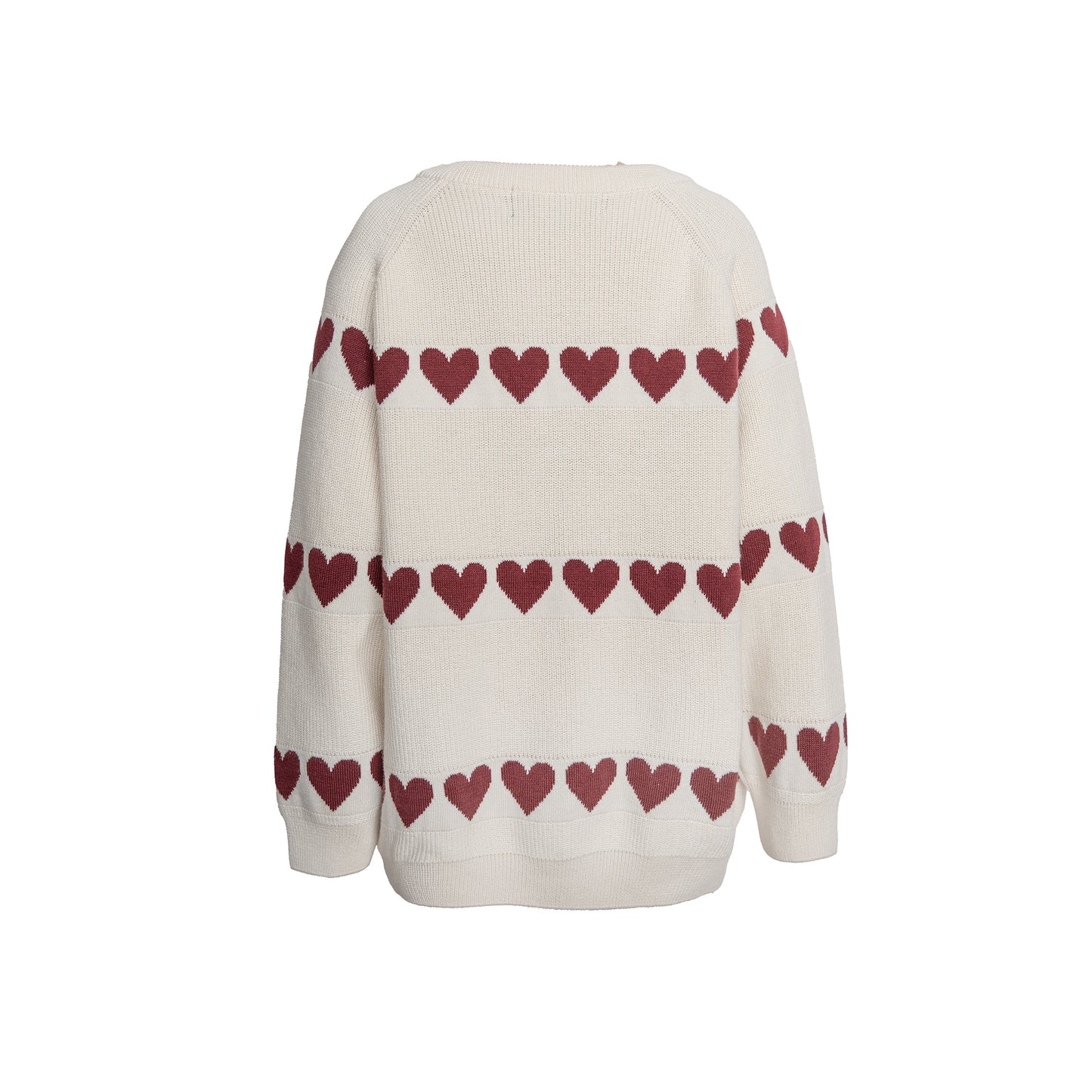 Hanevild Rød hjerte bluse Blouses Ivory