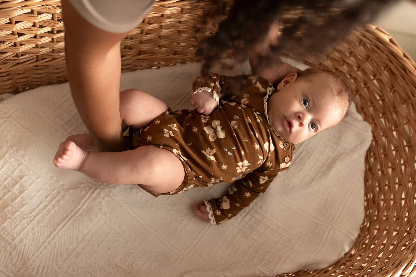 Hanevild Sara Body, bladprint Bodystocking Monk's robe