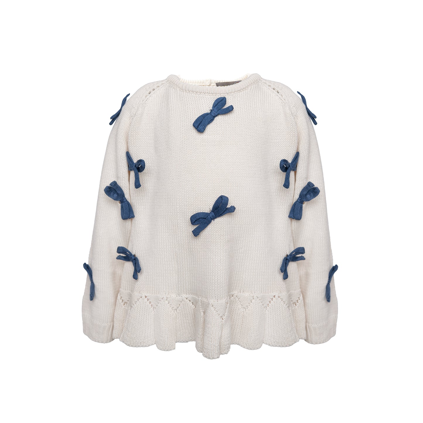 Hanevild Sløjfe sweater Blouses Ivory