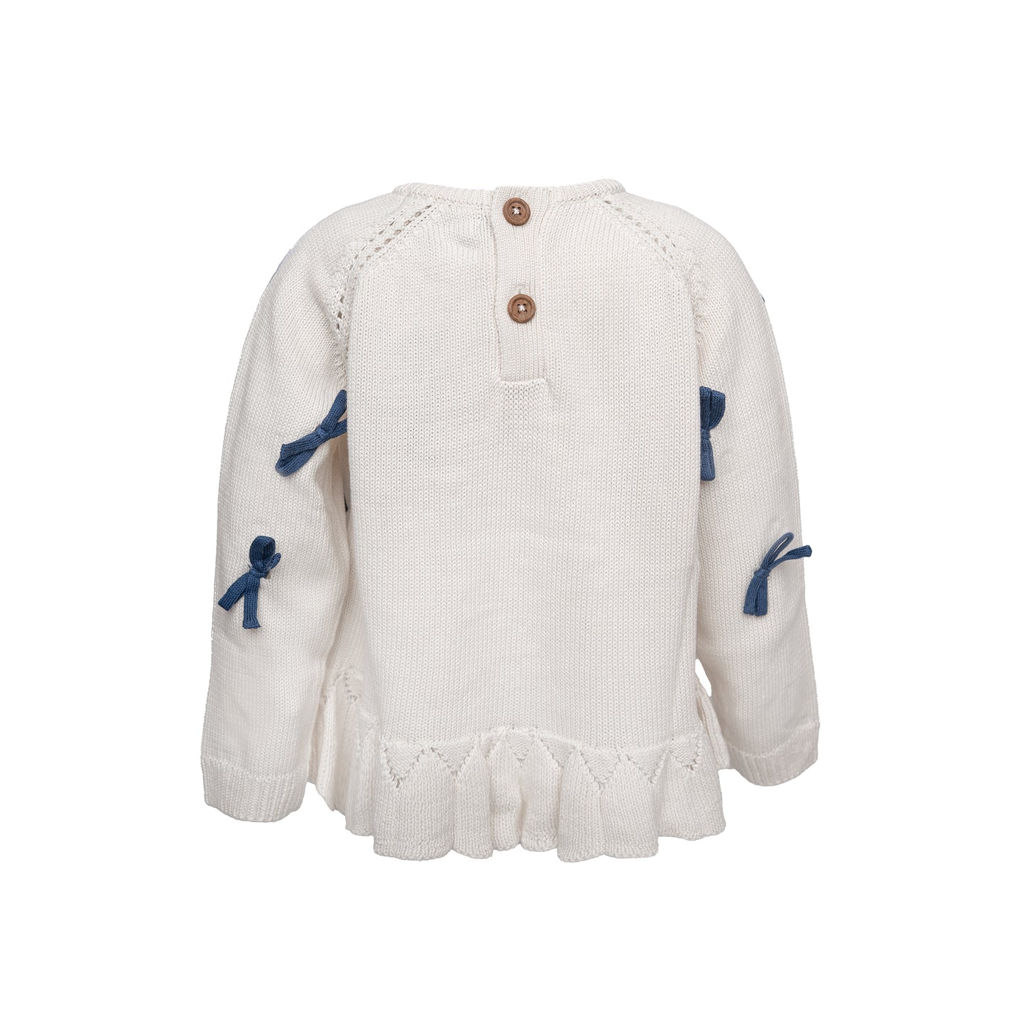 Hanevild Sløjfe sweater Blouses Ivory