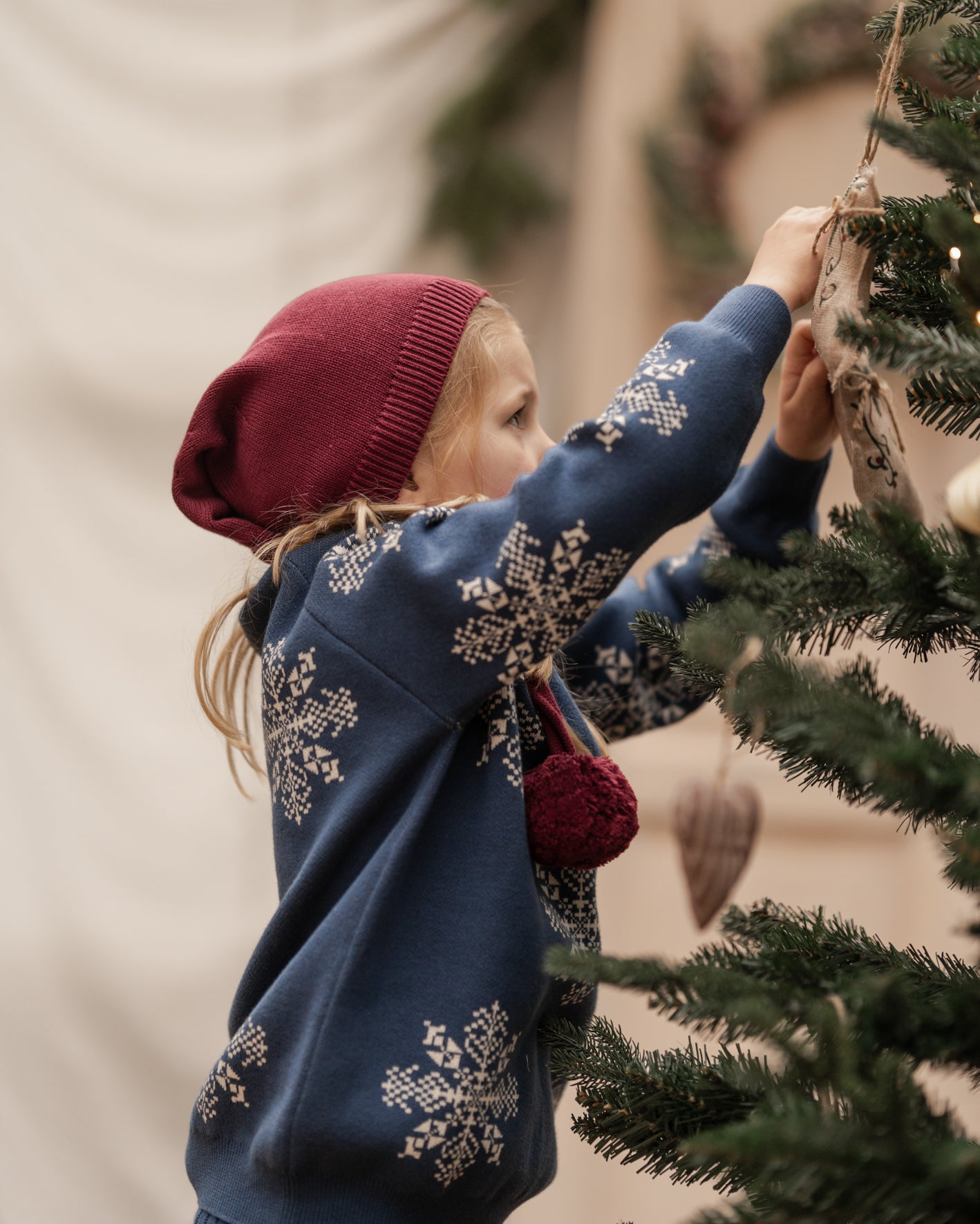 Hanevild Snefnug bluse, blå Blouses