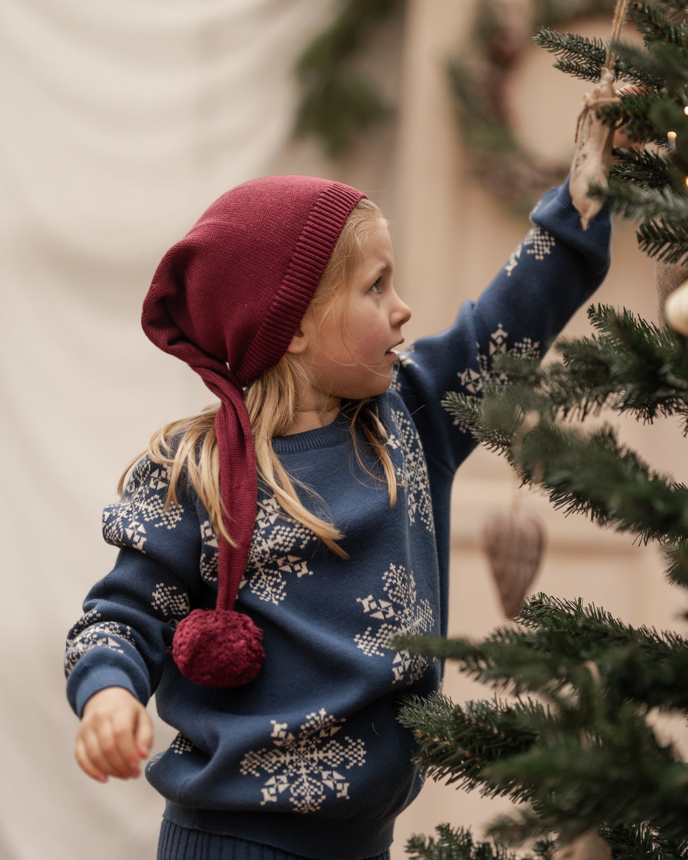 Hanevild Snefnug bluse, blå Blouses