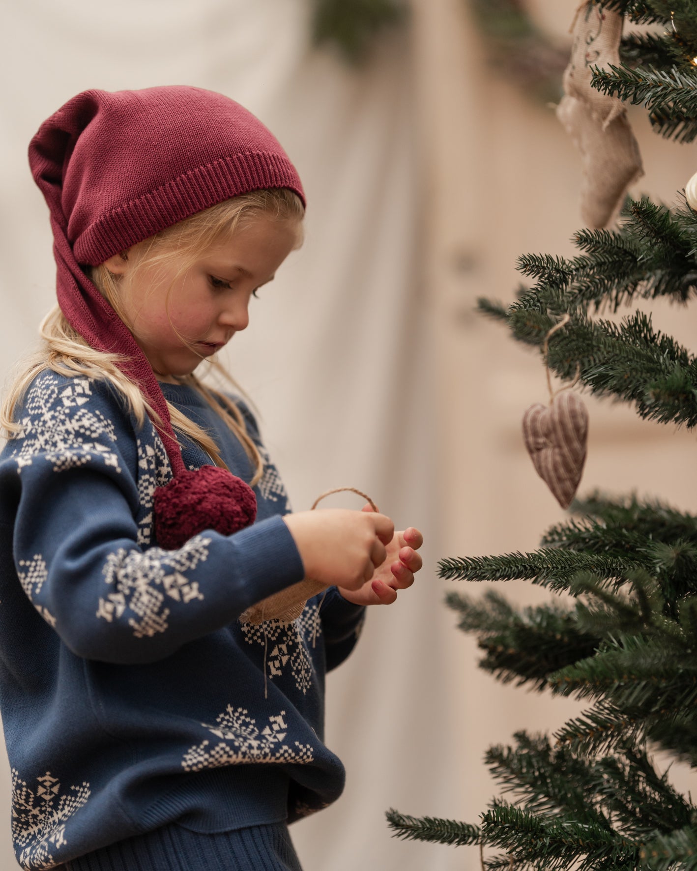 Hanevild Snefnug bluse, blå Blouses
