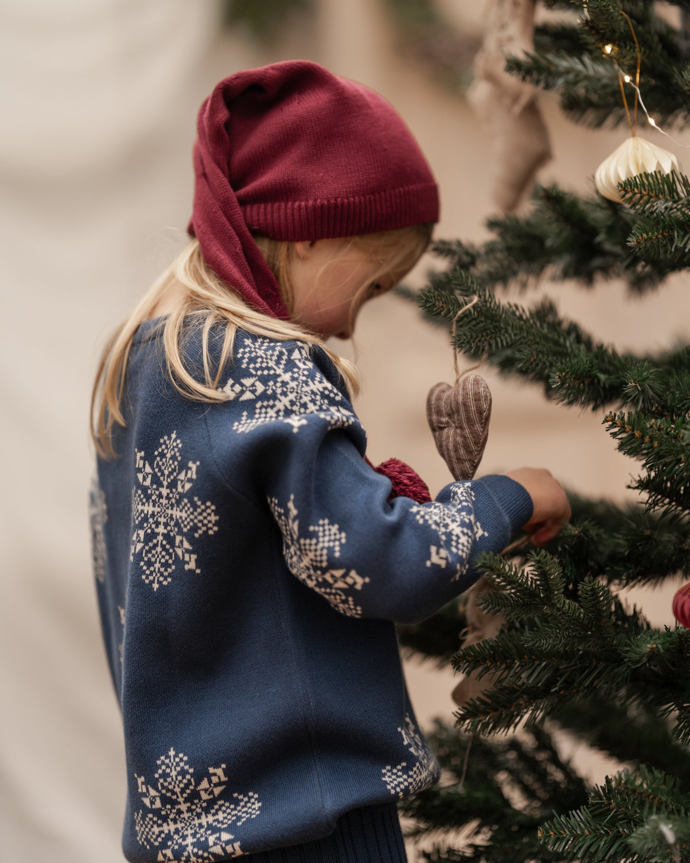 Hanevild Snefnug bluse, blå Blouses