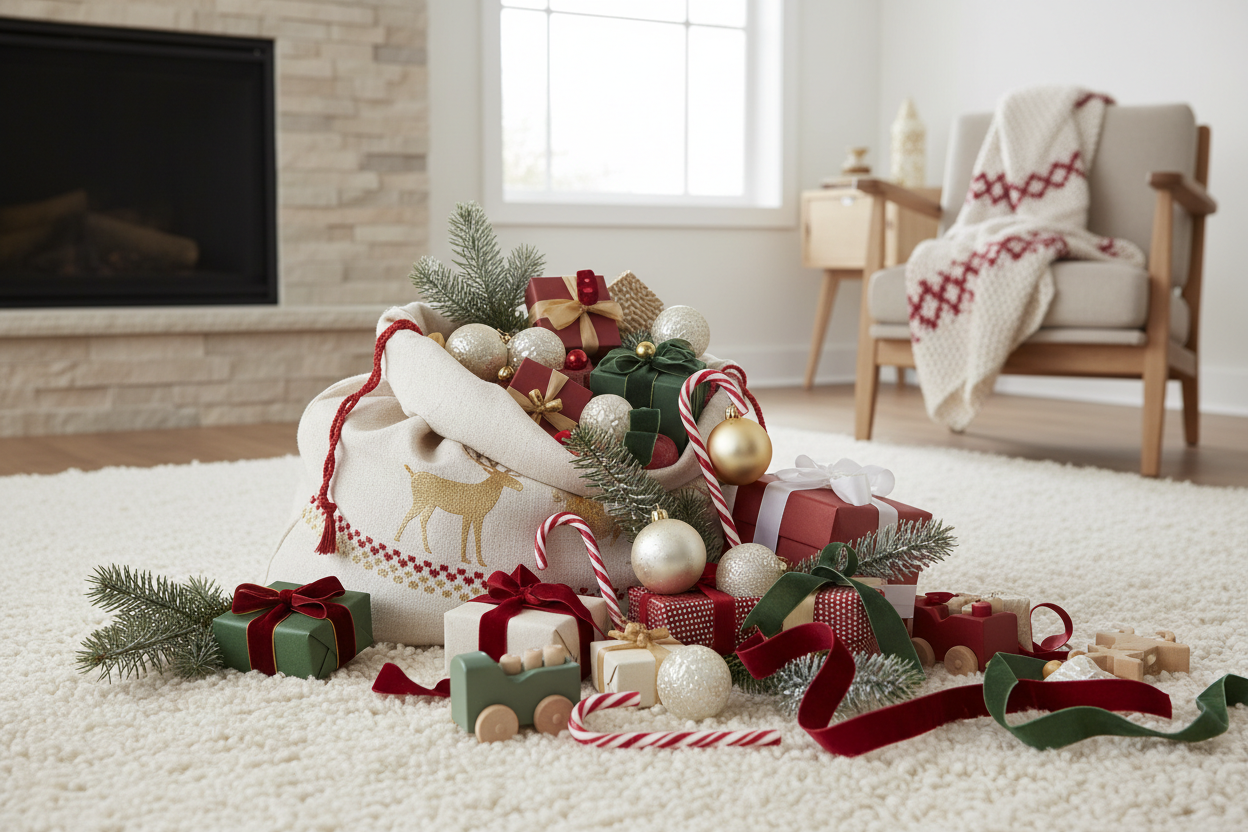 en lykkepose fuld af jul