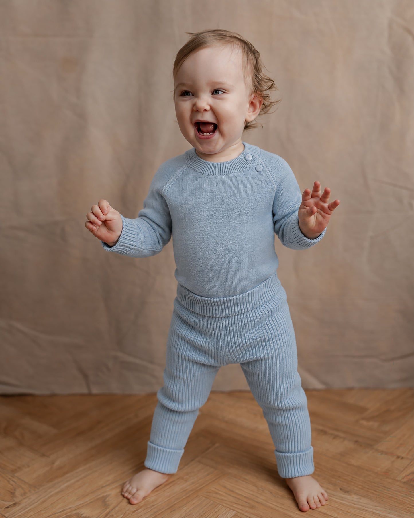 Lynge leggings - støvet blå