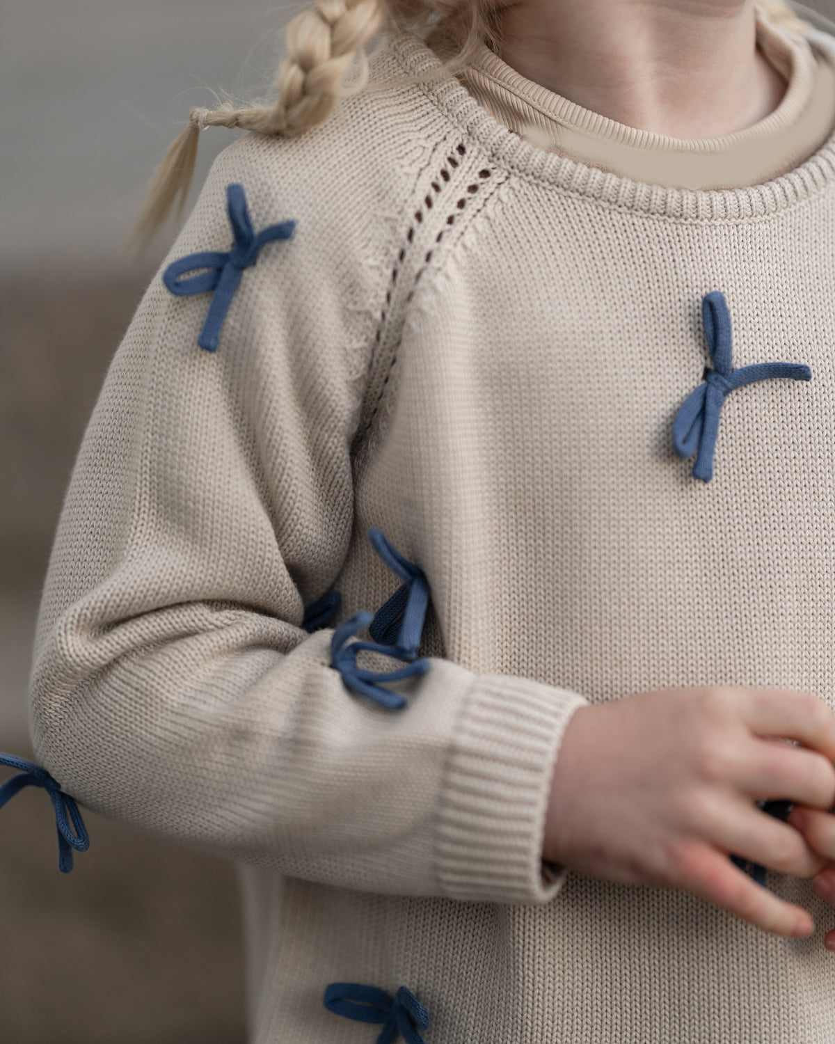 More bows sweater – økologisk bomuld