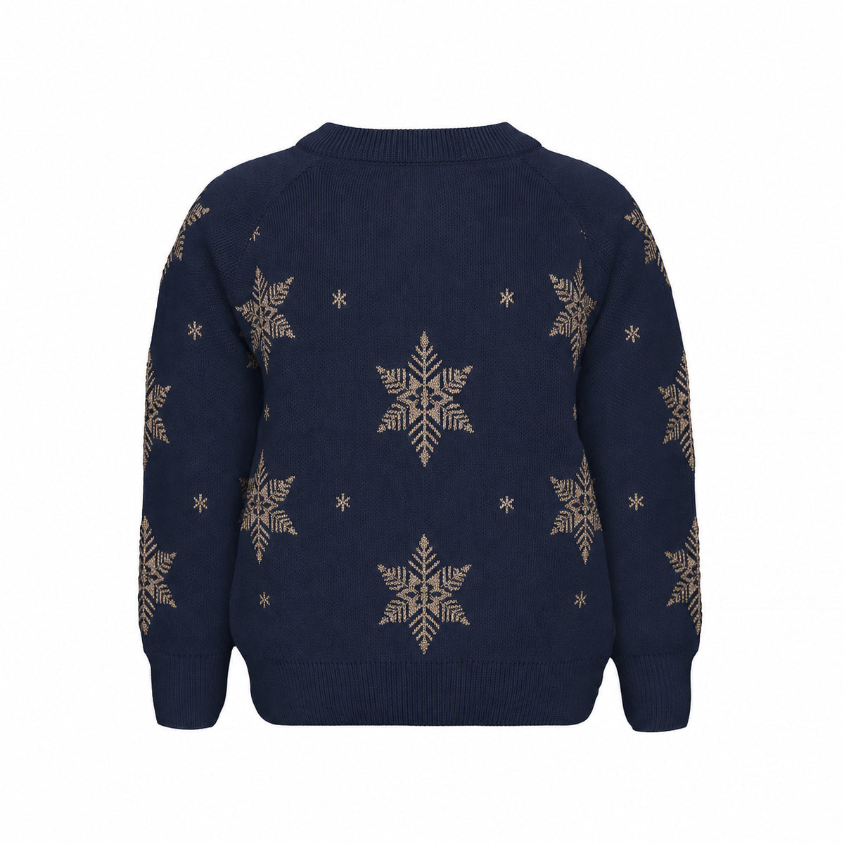 Pullover mit goldenen Schneeflocken – Bio-Baumwolle