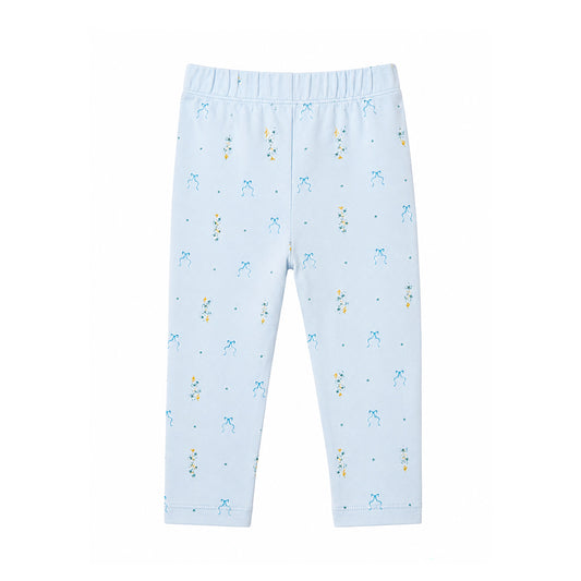 Hanevild Blue flower leggings -baby Pants Baby blue