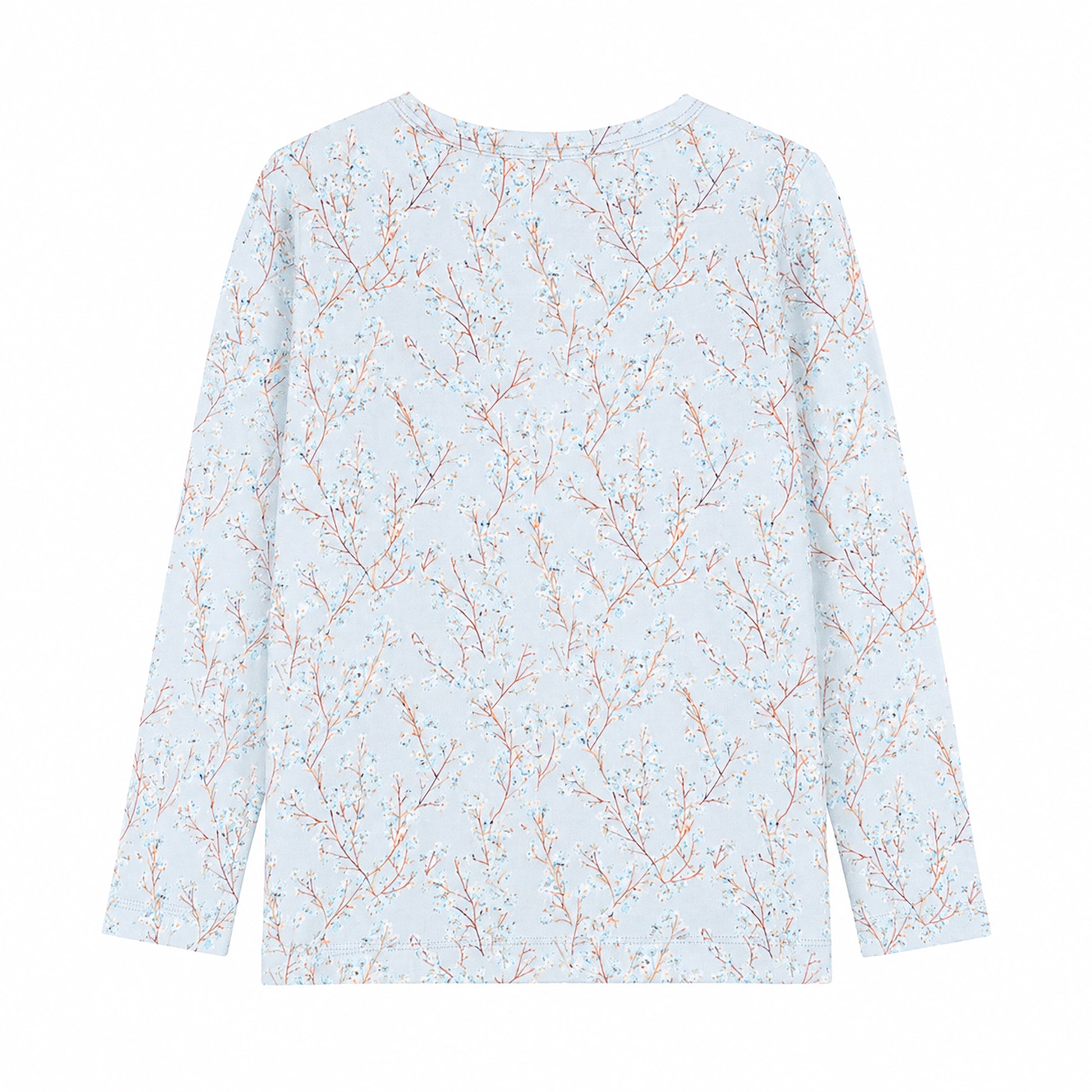 Hanevild Blue flower t shirt Blouses Baby blue