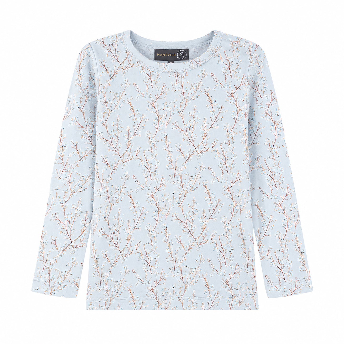 Hanevild Blue flower t shirt Blouses Baby blue