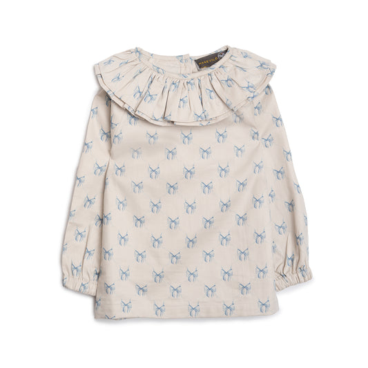 Hanevild Bluse med sløjfer - piger Blouses Summer sand