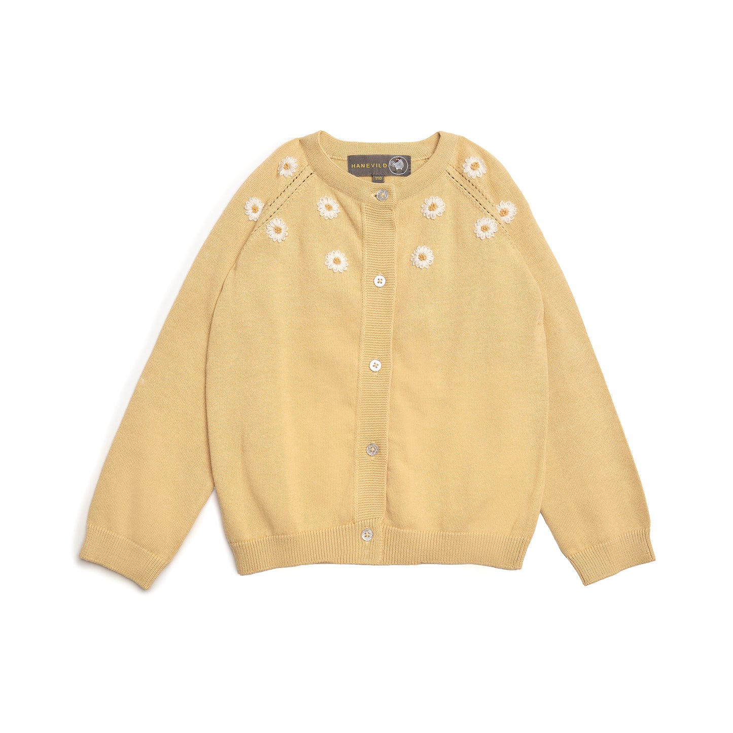 Hanevild Cardigan til piger med marguritter Blouses italien straw