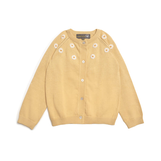 Hanevild Cardigan til piger med marguritter Blouses italien straw
