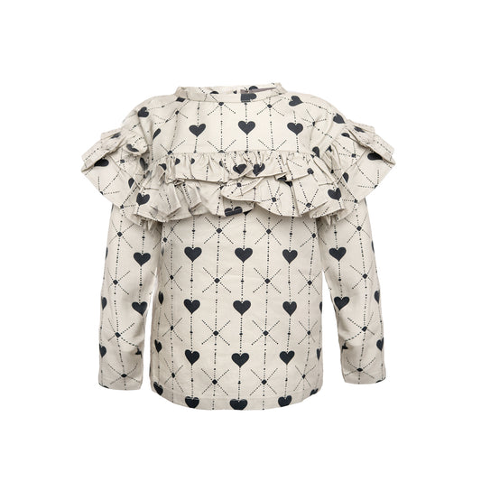 Hanevild Hjerte bluse  Rainy