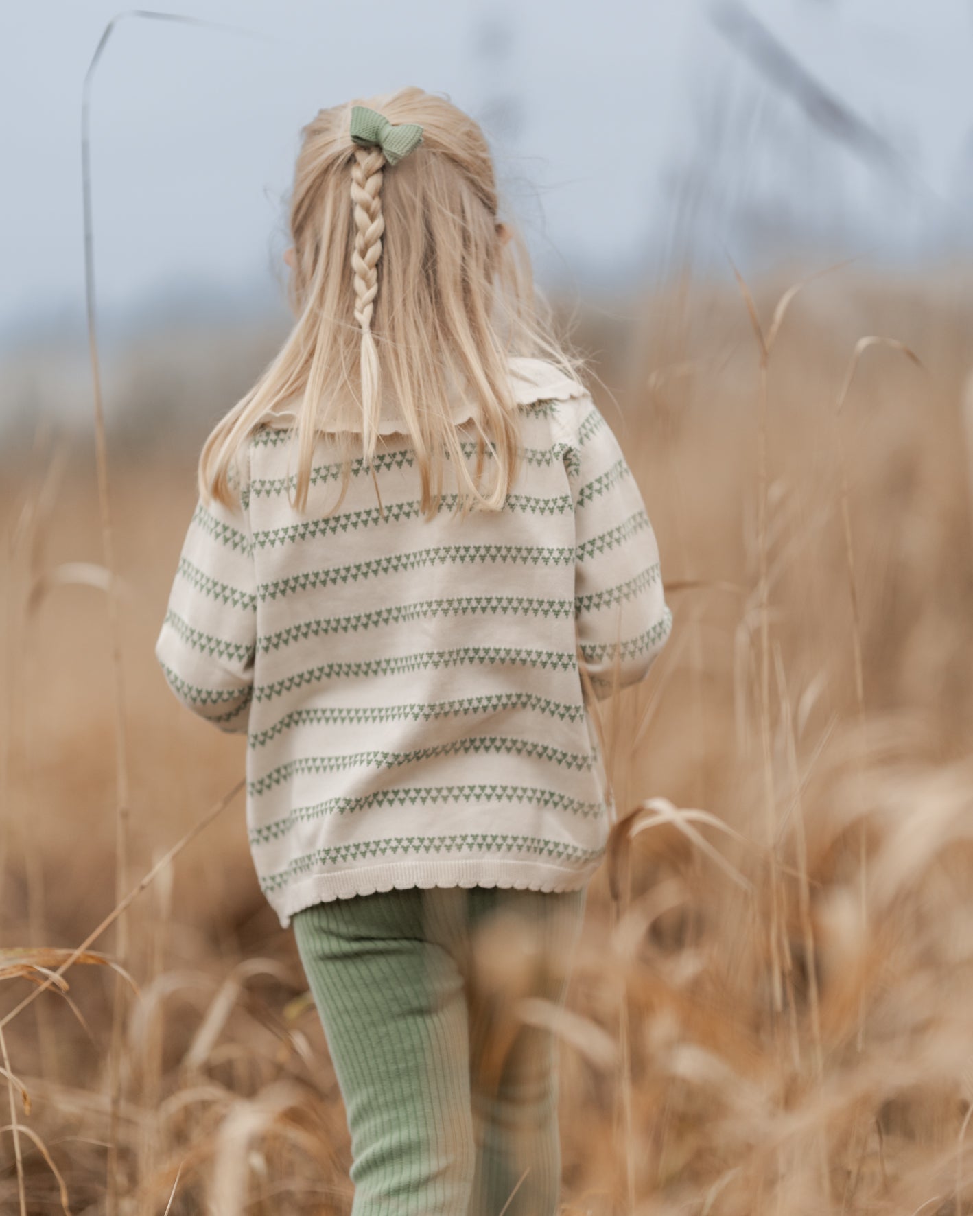Hanevild Hjerte cardigan Blouses Shale green