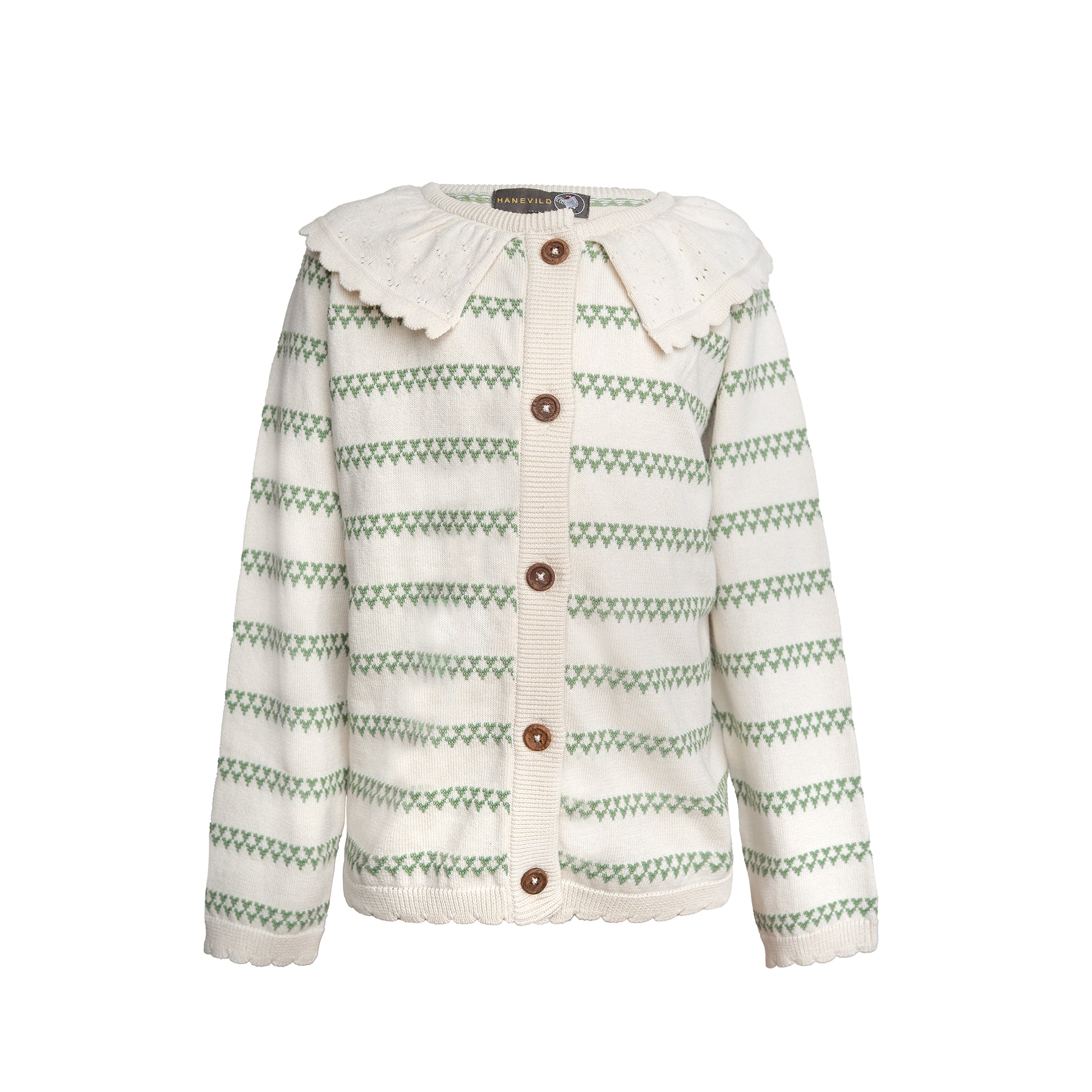 Hanevild Hjerte cardigan Blouses Shale green