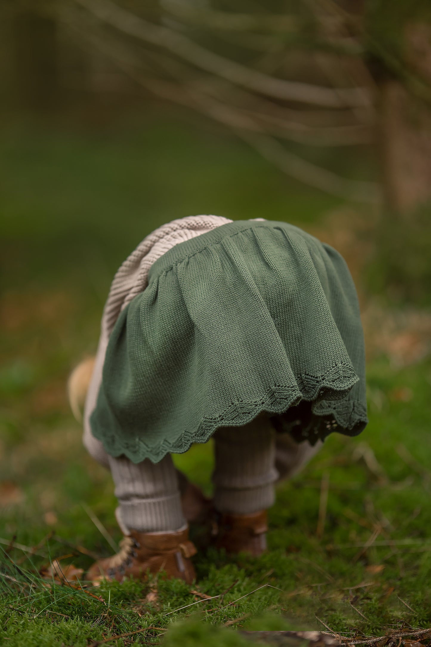 Hanevild nederdel, bronzegrøn Skirts Bronze green