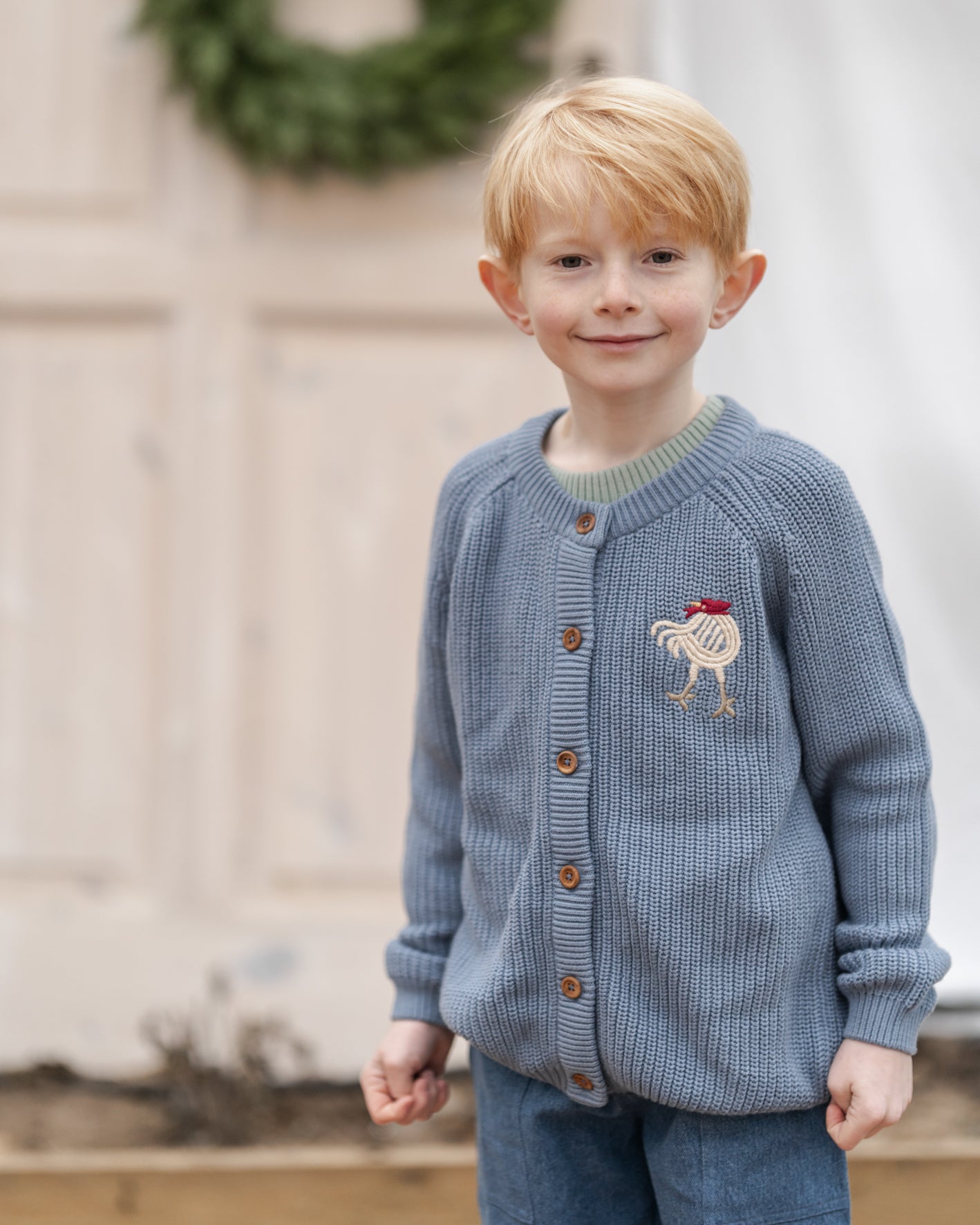 Hanevild Kaj cardigan Blouses blue blizzard