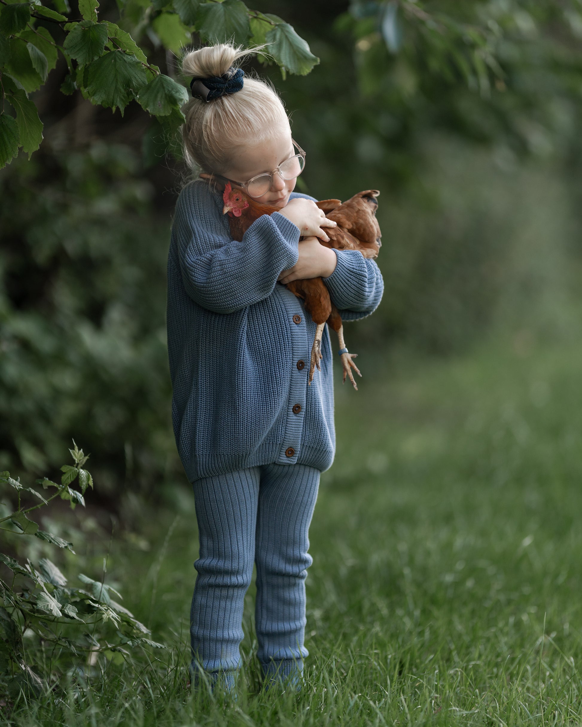 Hanevild Kaj cardigan Blouses blue blizzard