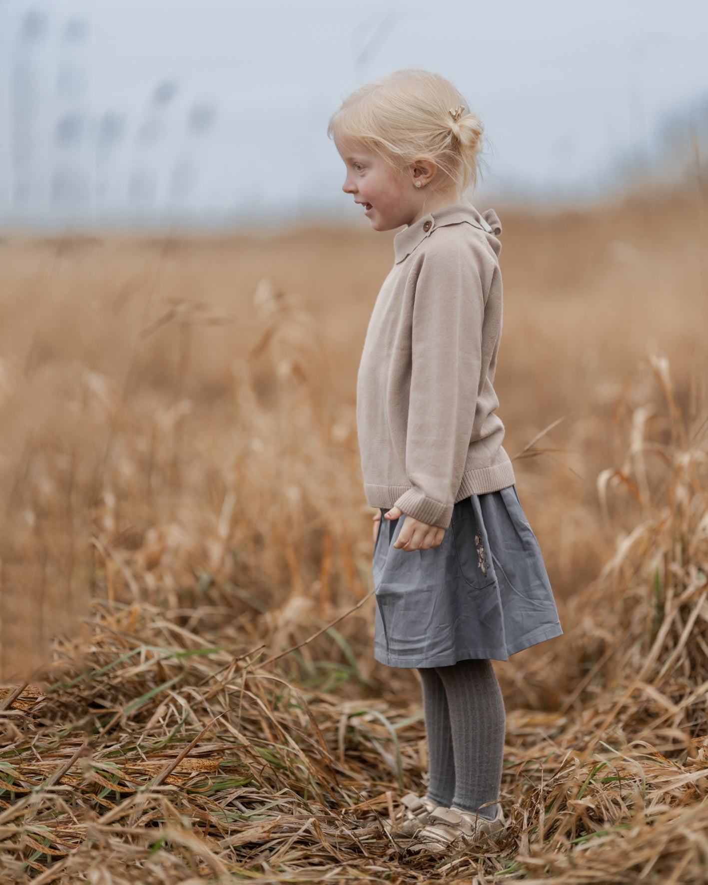 Hanevild Lea bluse, merinould Blouses cream oatmeal
