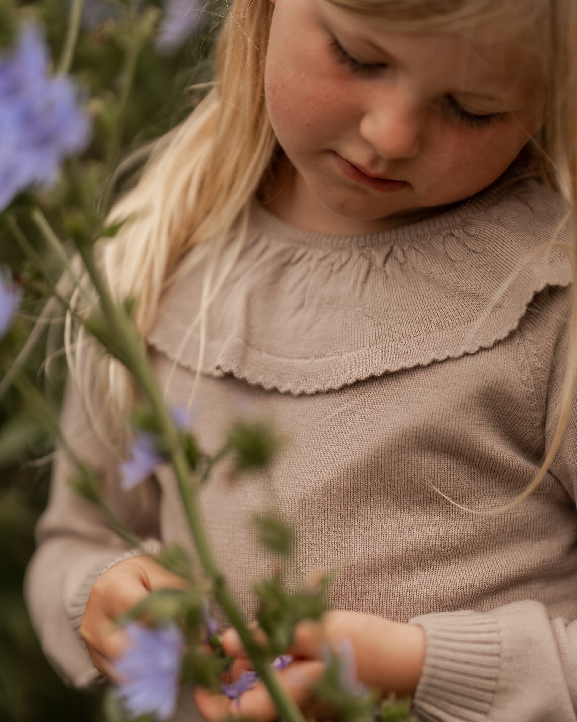 Hanevild Lea bluse, merinould Blouses cream oatmeal