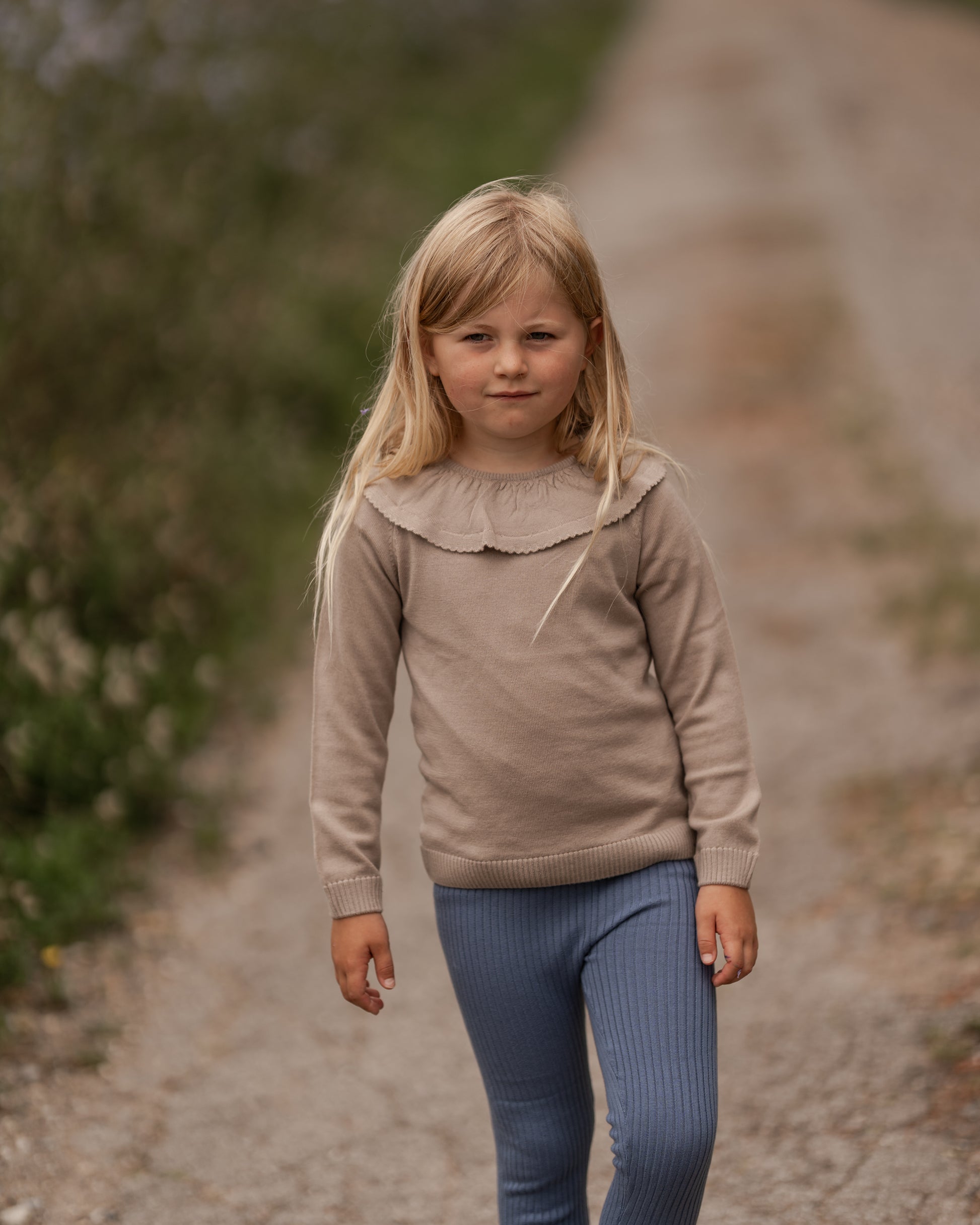 Hanevild Lea bluse, merinould Blouses cream oatmeal
