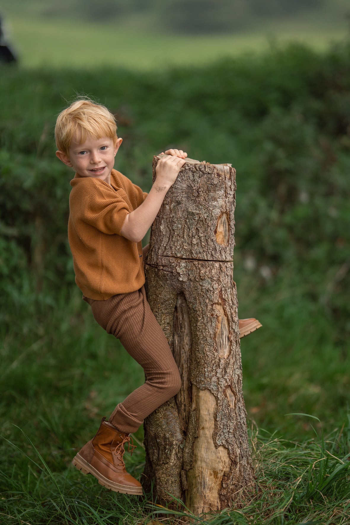 Hanevild Lynge leggings, brun Pants Brown