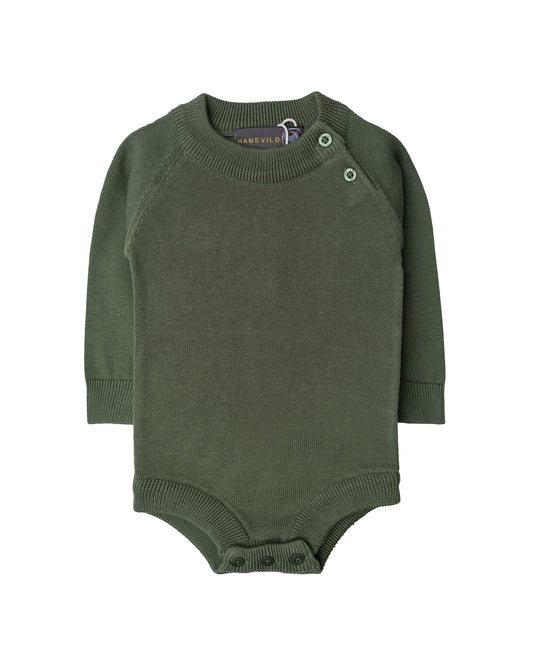 Hanevild Martin body, økologisk bomuld Bodystocking Bronze green