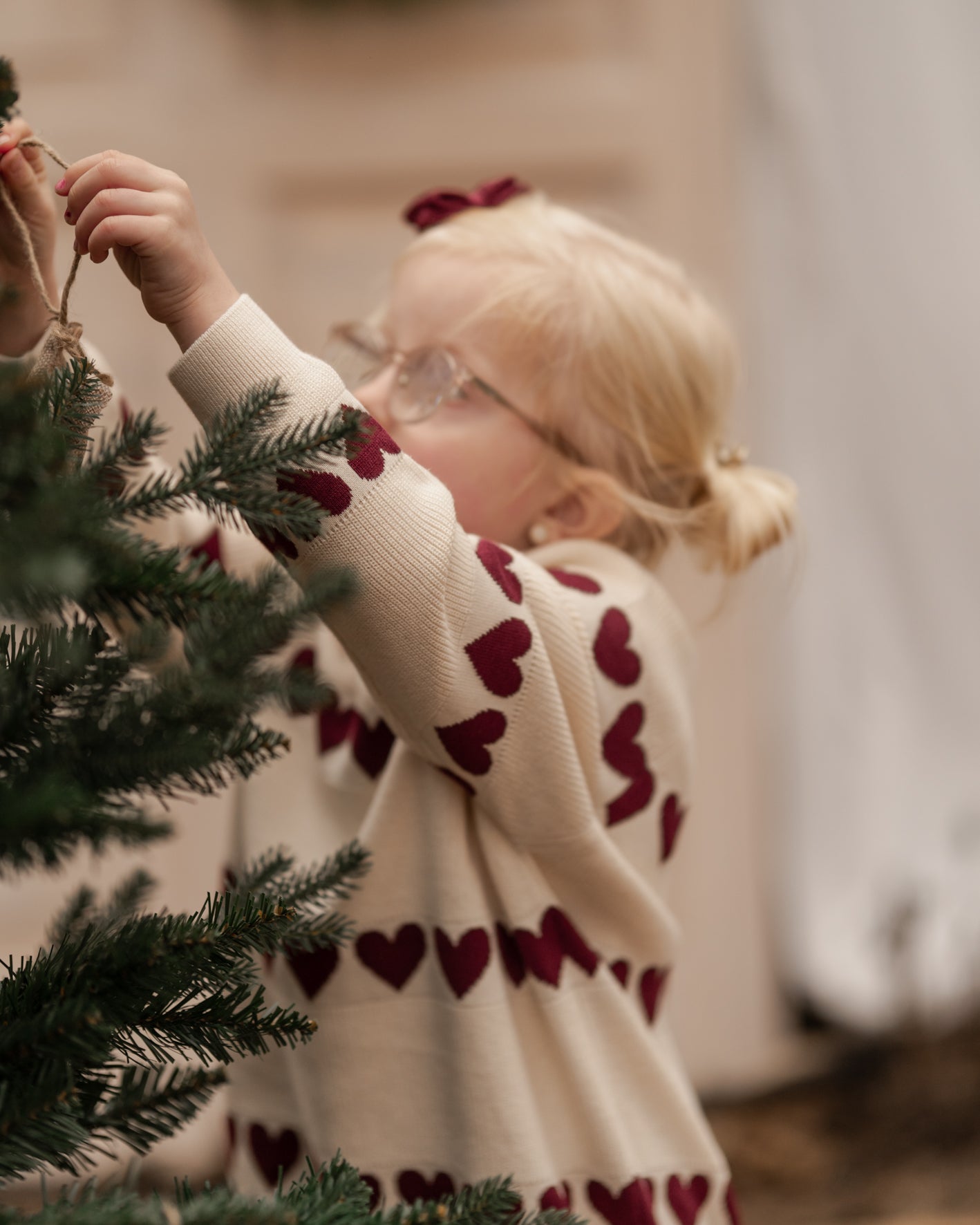 Hanevild Rød hjerte bluse Blouses