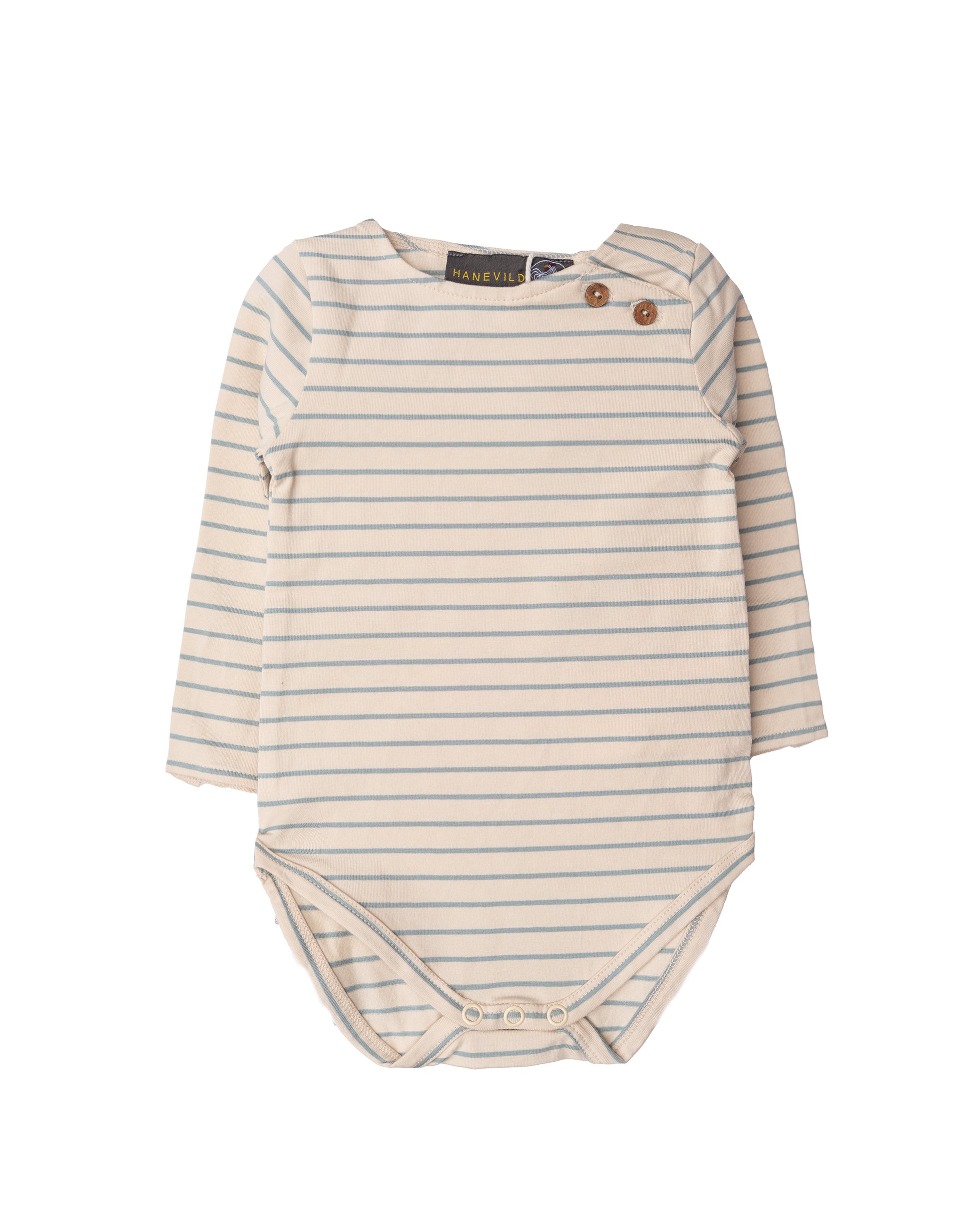 Hanevild Sara Body, bladprint Bodystocking blue stripe