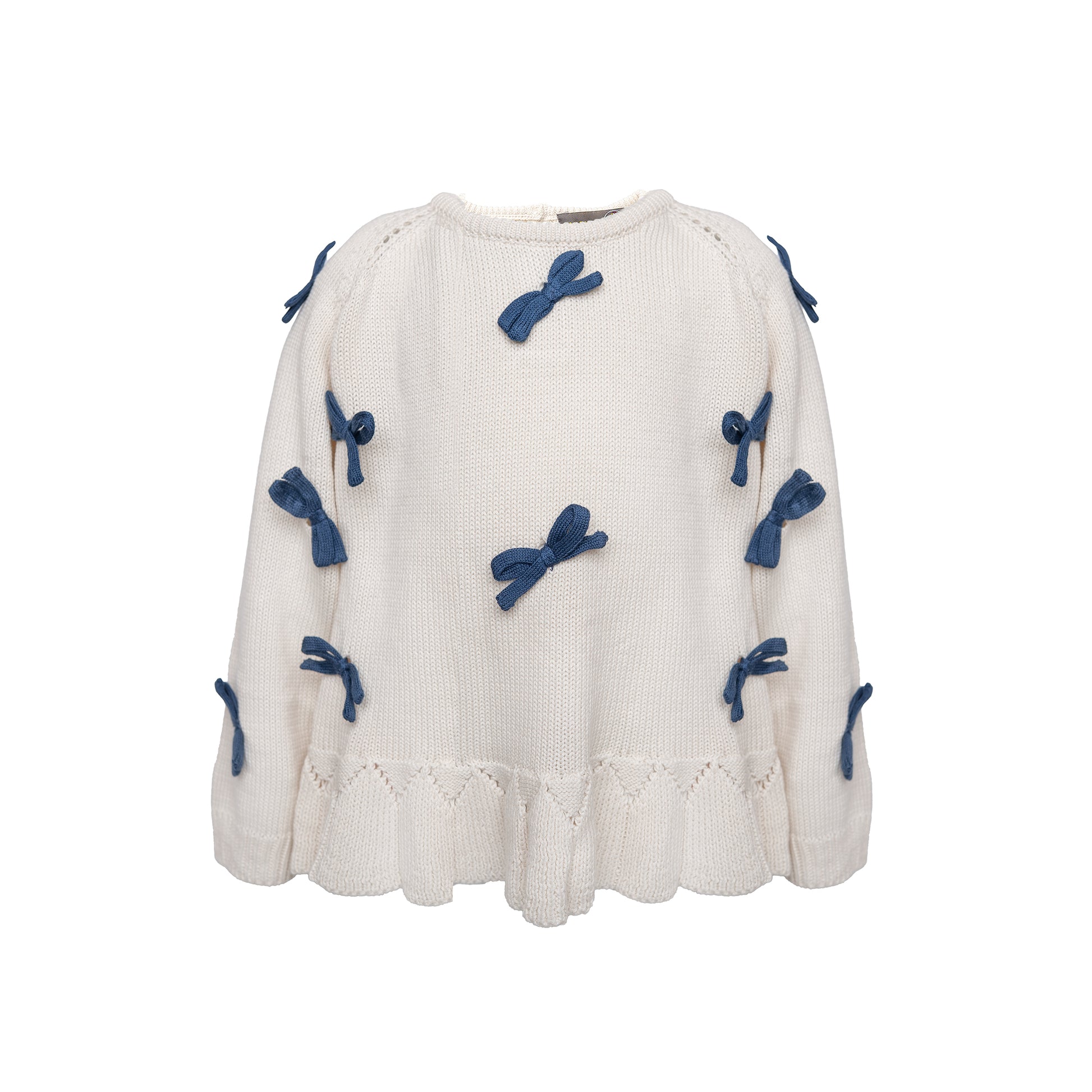 Hanevild Sløjfe sweater Blouses Ivory