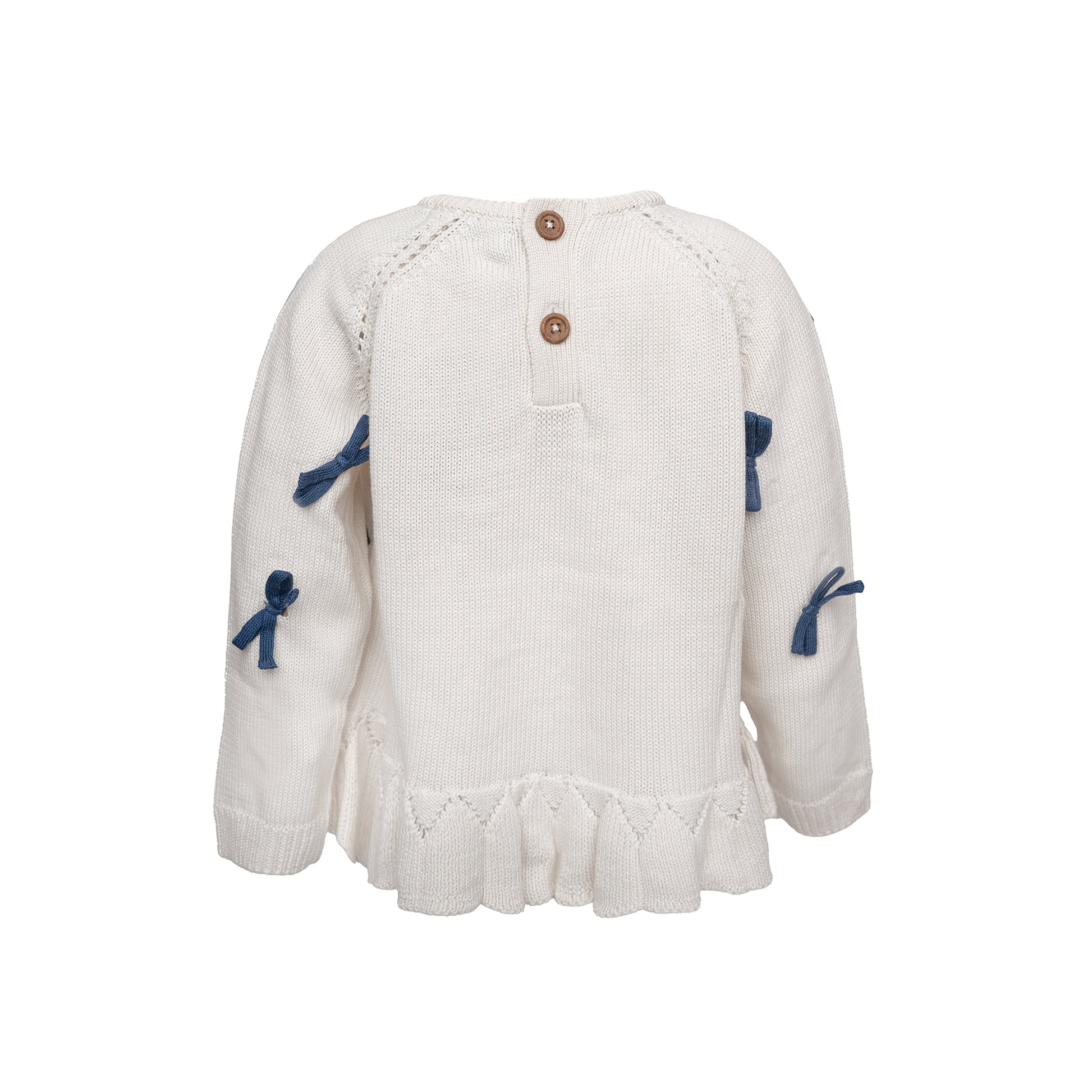 Hanevild Sløjfe sweater Blouses Ivory