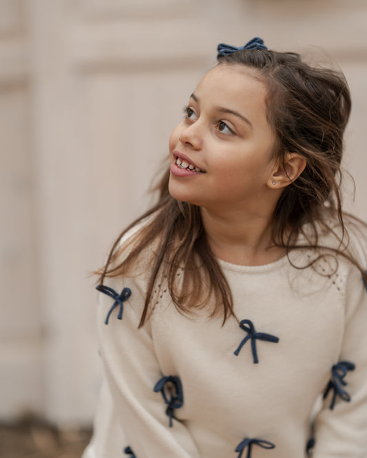 Hanevild Sløjfe sweater Blouses Ivory