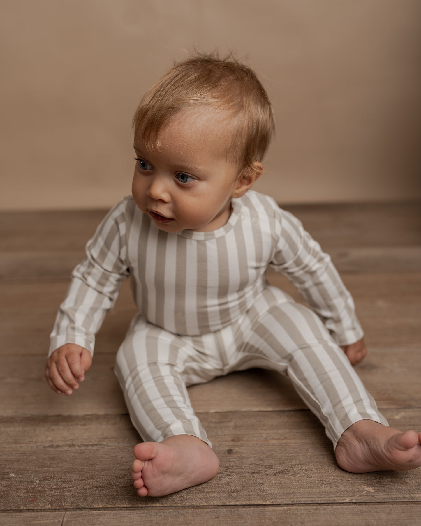 Hanevild Stribet leggings til baby Pants Summer sand