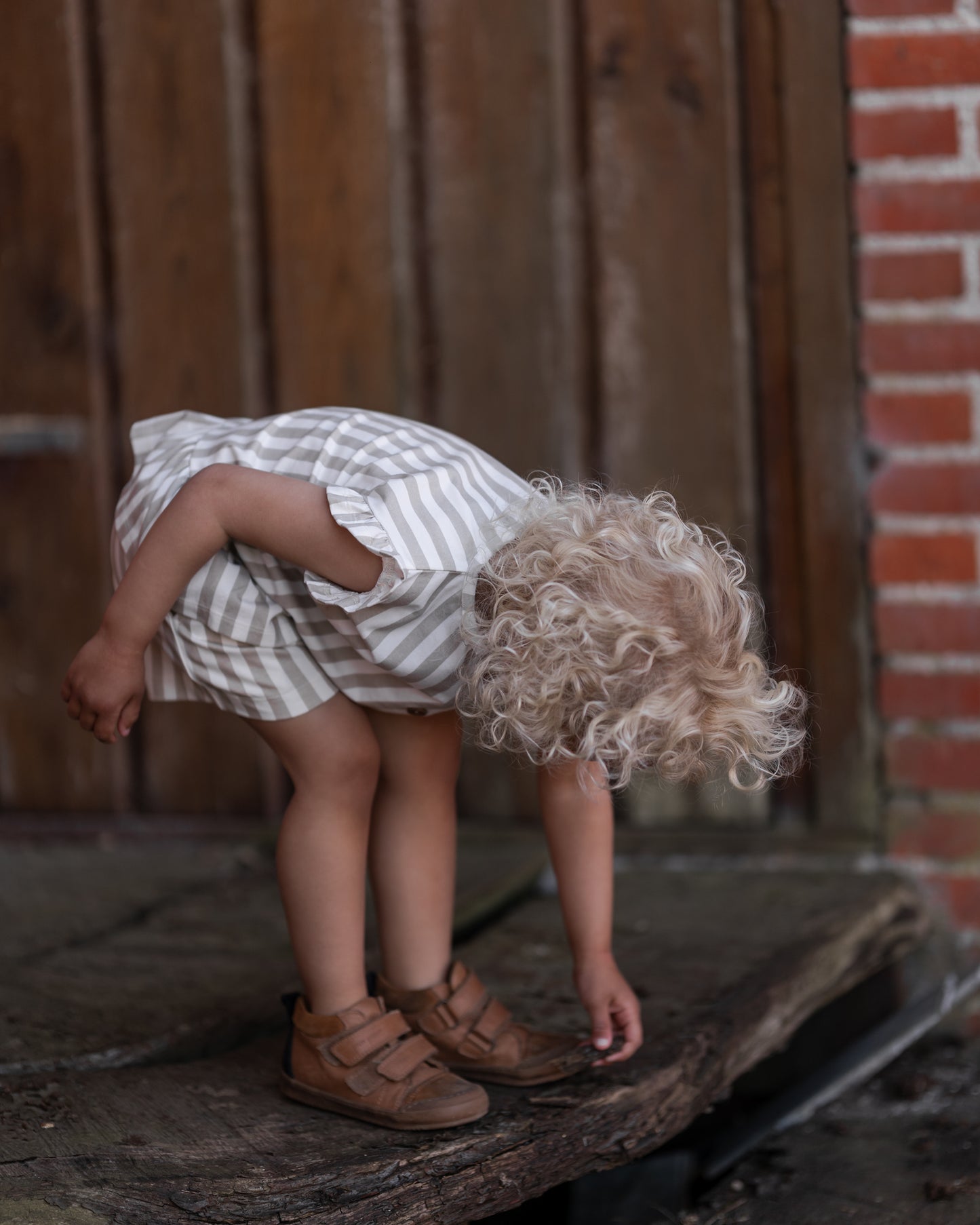 Hanevild Stribet shorts - pige Pants Summer sand