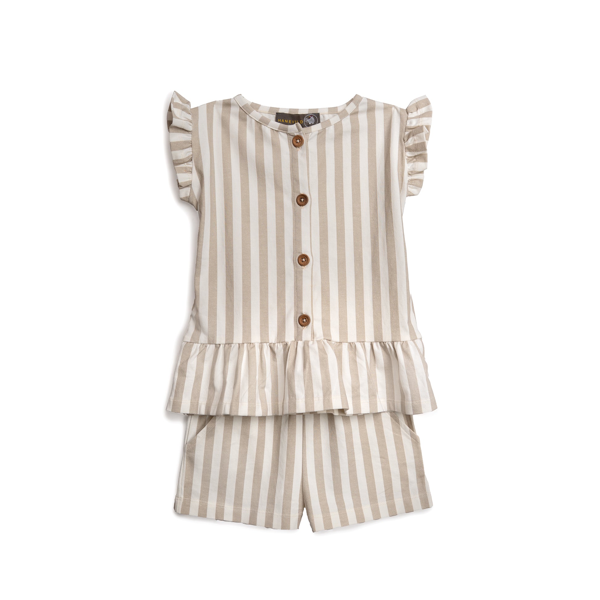 Hanevild Stribet top T-shirts Summer sand