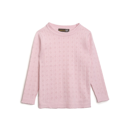 Hanevild Tynd merinoulds bluse Blouses pink merino wool