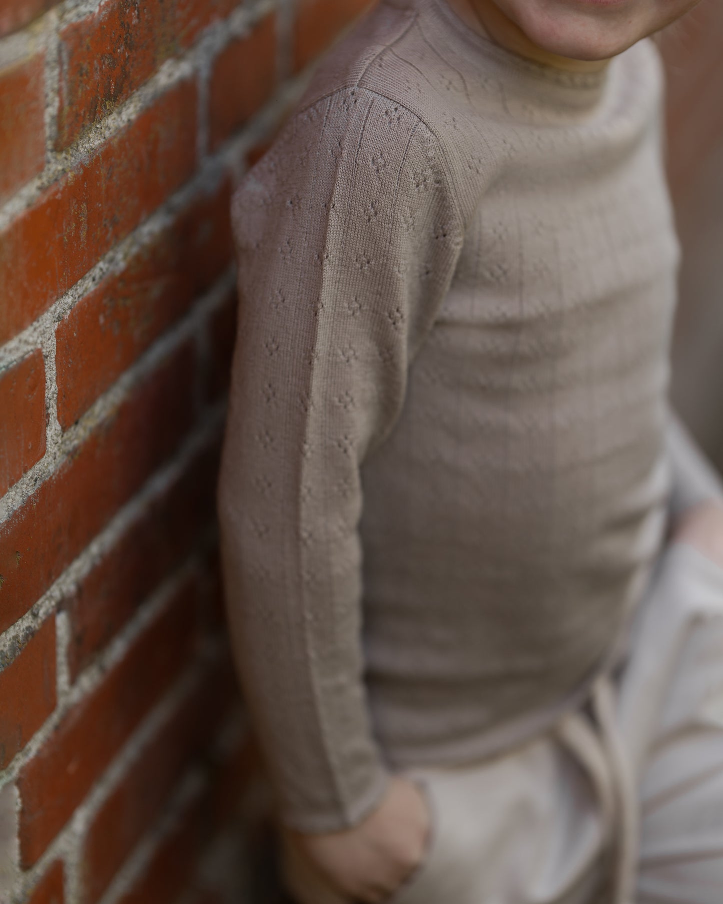 Hanevild Tynd merinoulds bluse Blouses sand, merino wool