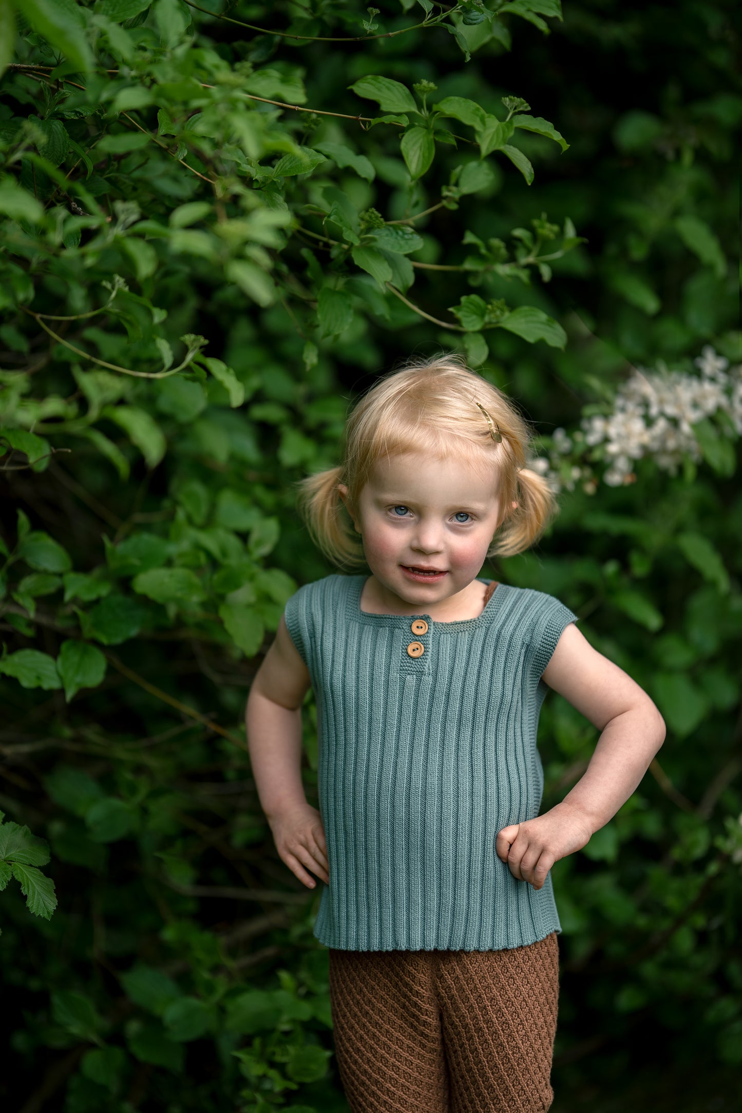 Hanevild Wiliam vest, blå Blouses Mineral blue