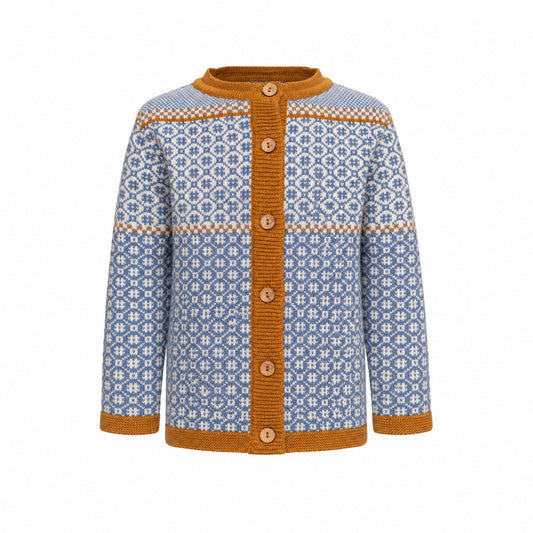 Alex cardigan – Moonlight Blue - økologisk bomuld - Hanevild