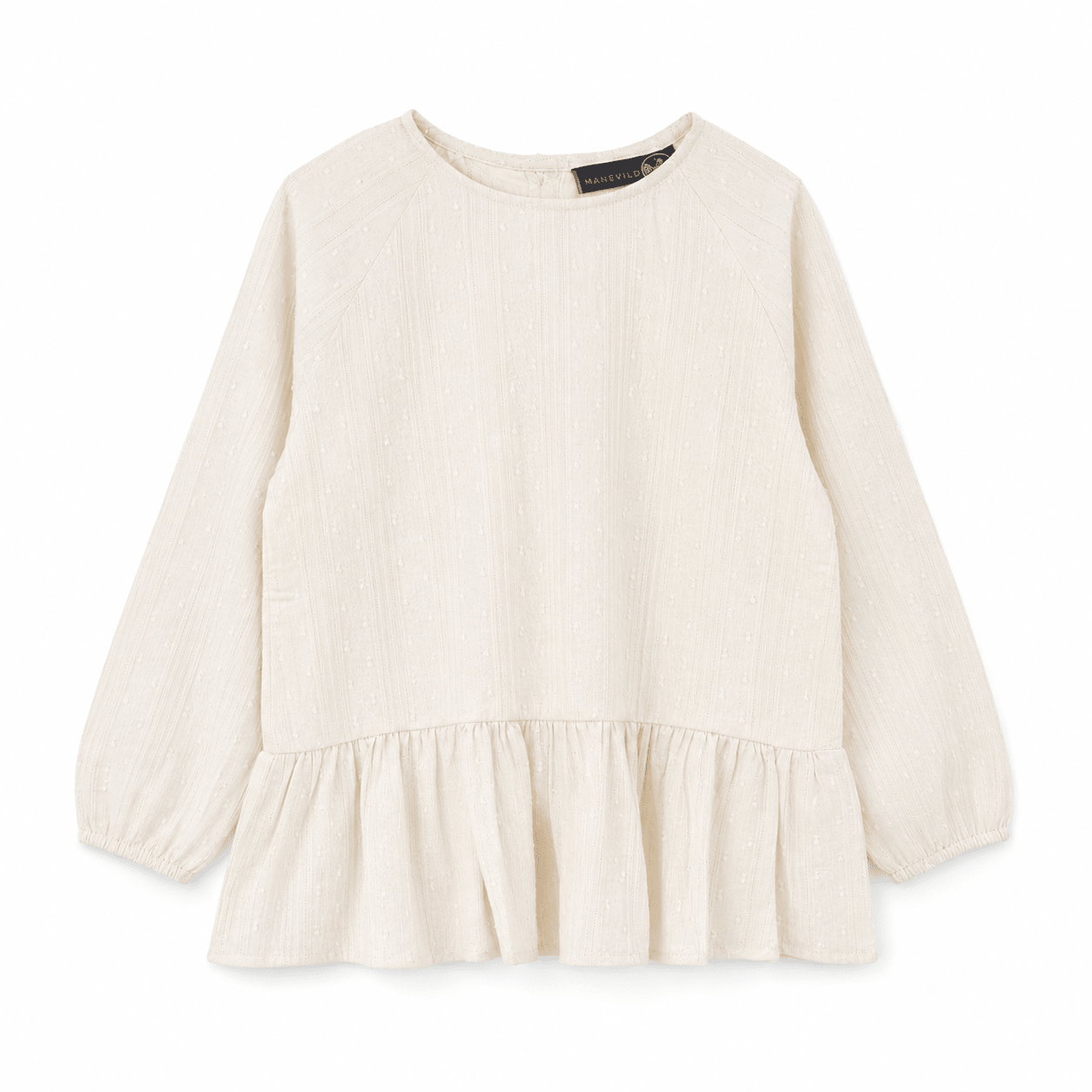 Birgit bluse - til piger - Cream - Hanevild